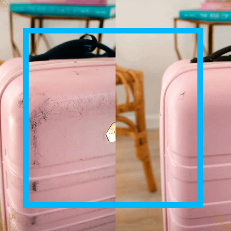 how to clean hard shell luggage